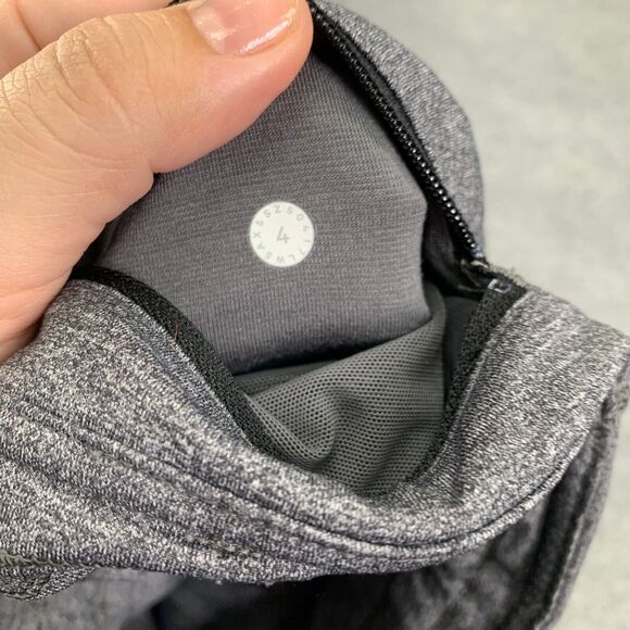 Lululemon Tights Womens 4 Gray Heather Motionful High Waist 7/8 Yoga Paneled - Picture 9 of 15